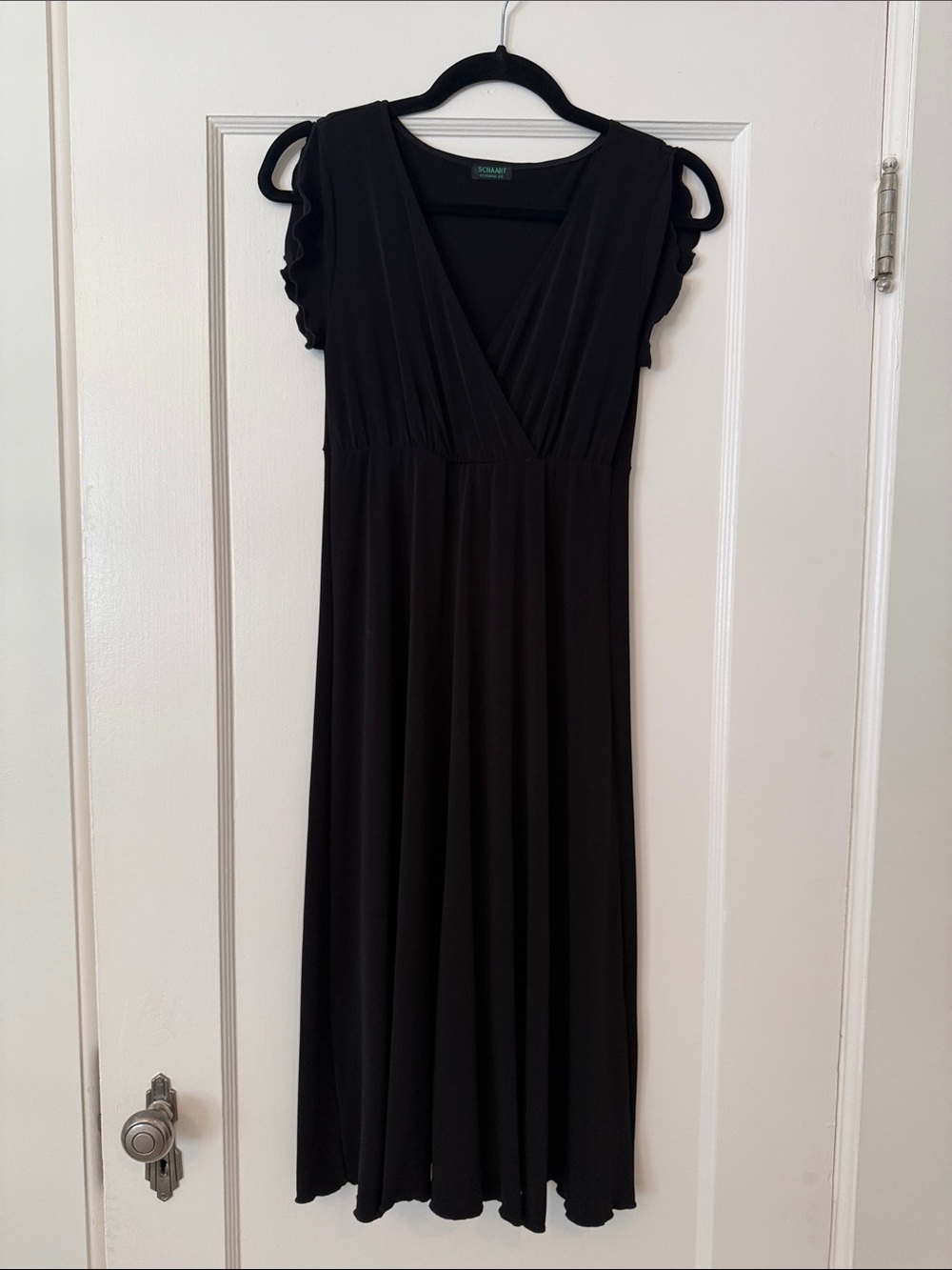 Sleeveless Black V-Neck Maxi Dress by Caslon